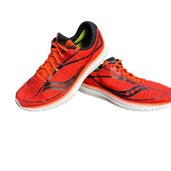 🔥 Saucony Kinvara 10 Mens 11.5 Red Orange Running Shoes Athletic Sneakers - Picture 4 of 7